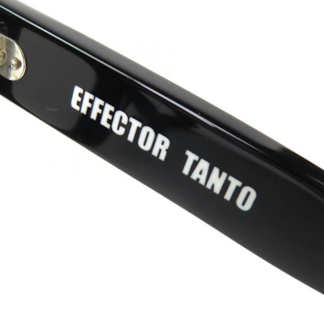 良品△EFFECTOR エフェクター TANTO ボストン メガネ 眼鏡 アイウェア ブラック 度入り ケース付き 日本製 メンズ