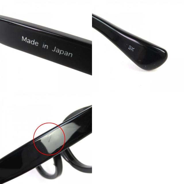 良品△EFFECTOR エフェクター TANTO ボストン メガネ 眼鏡 アイウェア ブラック 度入り ケース付き 日本製 メンズ
