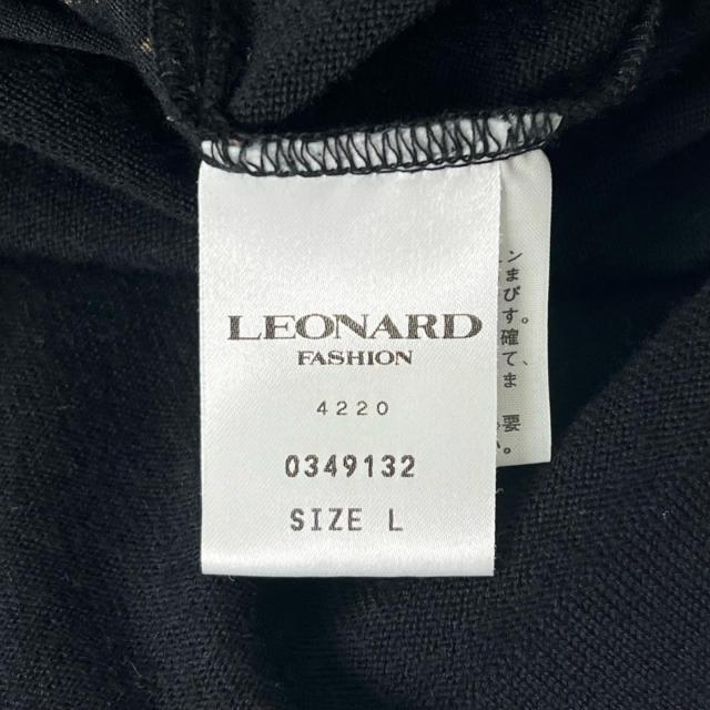極美品▲LEONARD FASHION レオナール ファッション ウール シルク混 総柄 プルオーバー ニット マルチカラー L 日本製 正規品 レディース_5