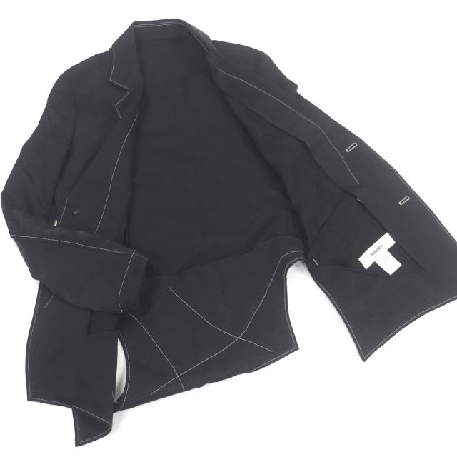 極美品□sulvam サルバム SP-J06-200 Stitch 2 button jacket 総柄 ステッチデザイン ジャケット S 日本製 正規品 メンズ_2