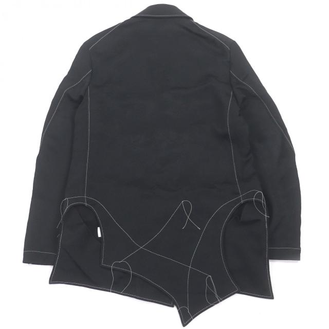 極美品□sulvam サルバム SP-J06-200 Stitch 2 button jacket 総柄 ステッチデザイン ジャケット S 日本製 正規品 メンズ_3