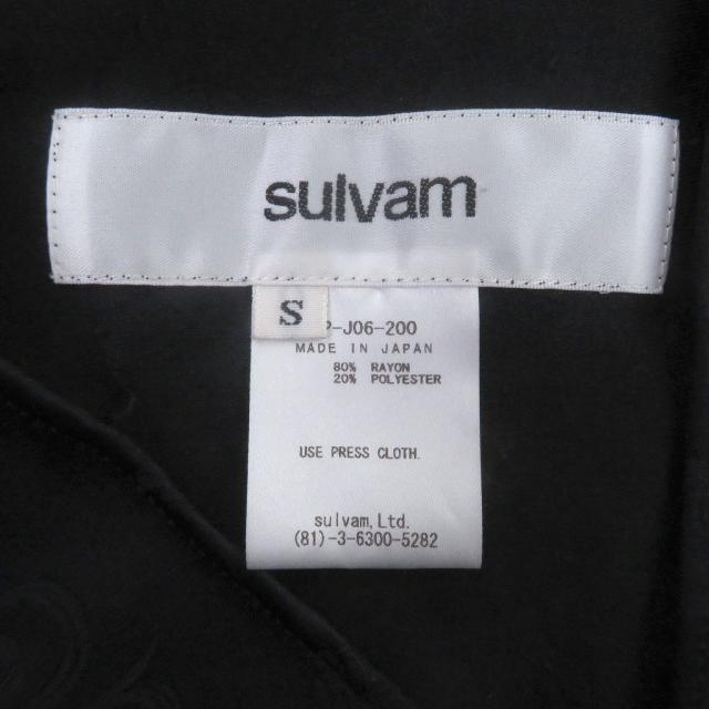 極美品□sulvam サルバム SP-J06-200 Stitch 2 button jacket 総柄 ステッチデザイン ジャケット S 日本製 正規品 メンズ_6