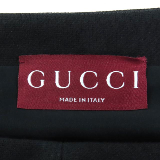 極美品◇GUCCI グッチ 813807 コットン100％ GGボタン ドレス ワンピース ブラック 42 ハンガー・ガーメント付き 伊製 正規品 レディース_7
