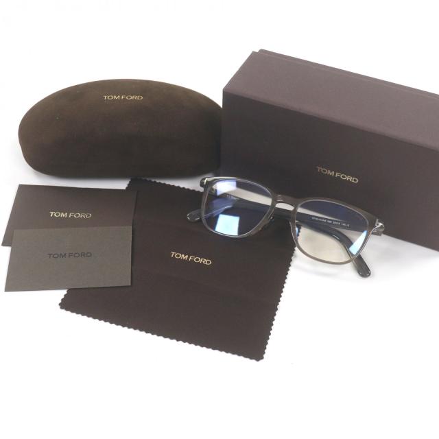 極美品□TOM FORD トムフォード TF5918-D-B ウェリントン ブルーライトカット メガネ 眼鏡 アイウェア グレーマーブル 52□18 イタリア製_1