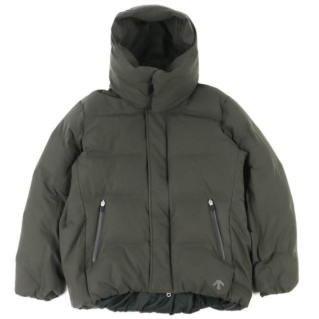 良品△DESCENTE ALLTERRAIN MIZUSAWA DOWN デサントオルテライン 水沢ダウン DOR-G9086W フード付き ダウンジャケット グレー M 正規品