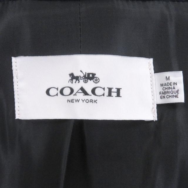 美品□COACH コーチ 33826 ウール100％ レザーエルボーパッチ チェスターコート ロングコート ネイビー M 正規品 メンズオススメ◎_7