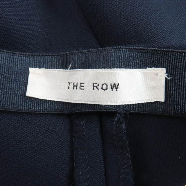極美品☆THE ROW ザロウ 4430-W1303 ウール ストレート スリム ボトムス パンツ ネイビー 0 USA製 正規品 レディース_6