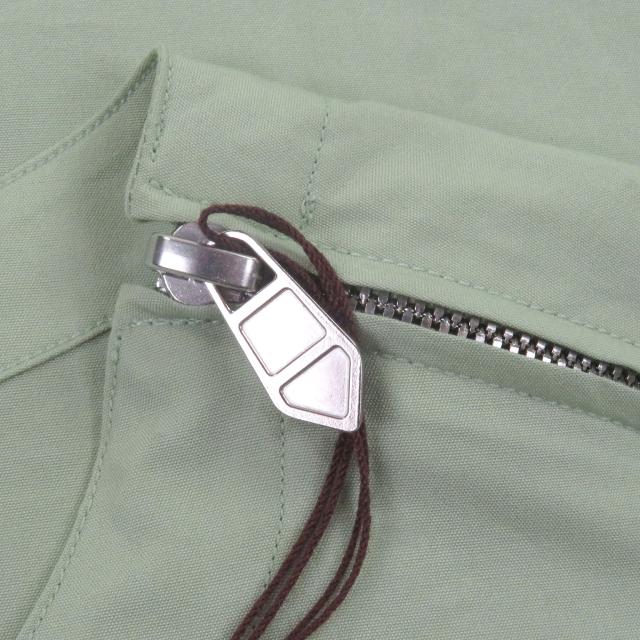 未使用品□HERMES エルメス 21SS コットン100％ ジップデザイン ショートスリーブ カットソー ライトグリーン 41 フランス製 正規品_3