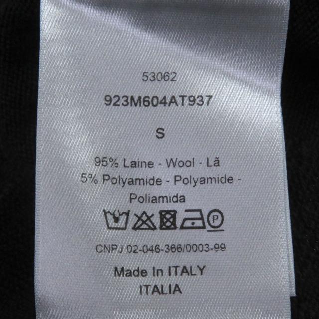 美品□DIOR ディオール オム 923M604AT937 オブリーク クラッシュオパール加工 薄手 長袖ニット セーター ブラック S イタリア製 メンズ_5
