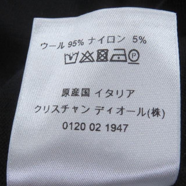 美品□DIOR ディオール オム 923M604AT937 オブリーク クラッシュオパール加工 薄手 長袖ニット セーター ブラック S イタリア製 メンズ_6