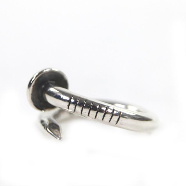 美品▼CHROME HEARTS クロムハーツ NAIL FLAT ネイルフラットリング　 CHプラス 925 リング・指輪 シルバー 日本サイズ8号相当 重量5.8g_1