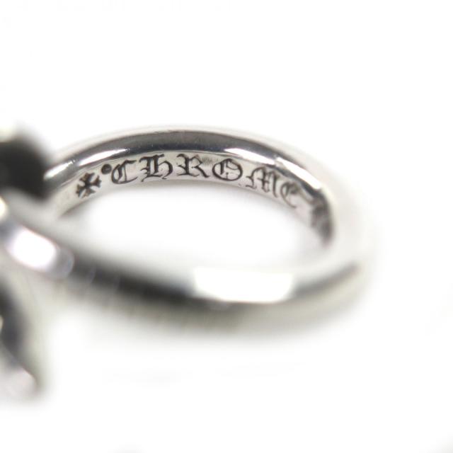 美品▼CHROME HEARTS クロムハーツ NAIL FLAT ネイルフラットリング　 CHプラス 925 リング・指輪 シルバー 日本サイズ8号相当 重量5.8g_5