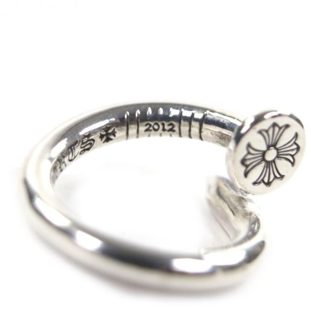 美品▼CHROME HEARTS クロムハーツ NAIL FLAT ネイルフラットリング　 CHプラス 925 リング・指輪 シルバー 日本サイズ8号相当 重量5.8g_7
