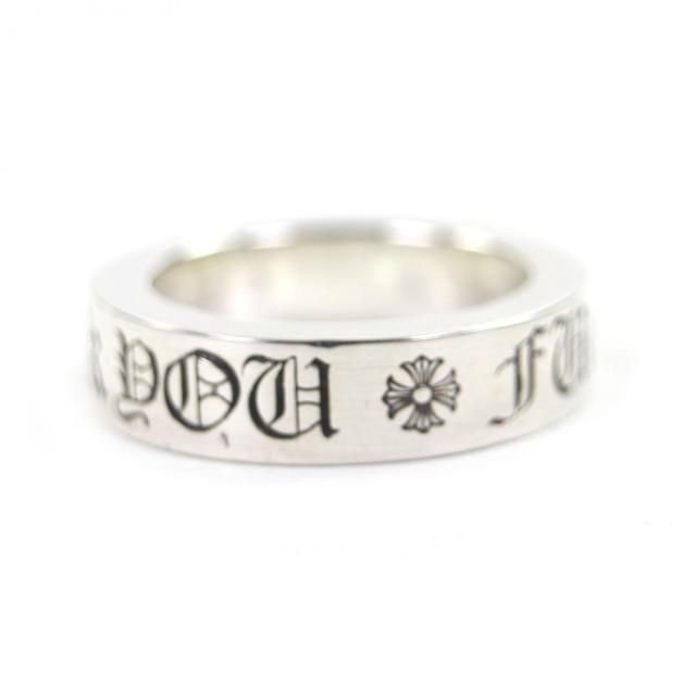 美品▼CHROME HEARTS クロムハーツ スペーサーリング FUCK YOU 6mm 925 リング・指輪 シルバー 日本サイズ16号相当 重量11.9g メンズ_2
