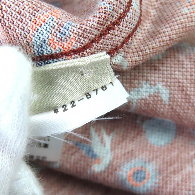 極美品△HERMES エルメス 22AW 22-5761 コットン100％ 総柄デザイン 半袖ポロシャツ ブラウン L 正規品 メンズ_9
