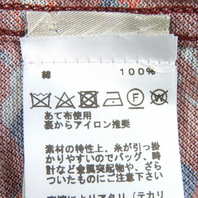 極美品△HERMES エルメス 22AW 22-5761 コットン100％ 総柄デザイン 半袖ポロシャツ ブラウン L 正規品 メンズ_7