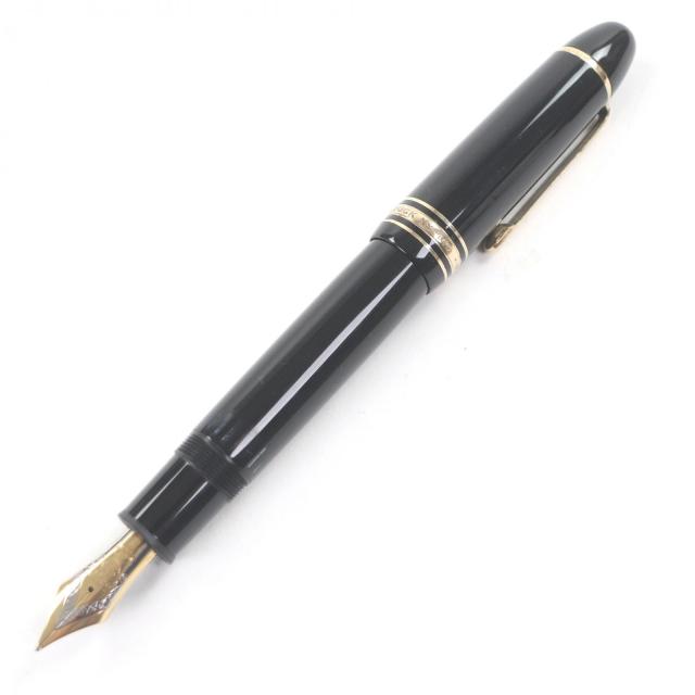 良品□MONTBLANC モンブラン マイスターシュテュック 149 ペン先18K Mニブ キャップ式 万年筆 ブラック ドイツ製 メンズ 筆記確認済み