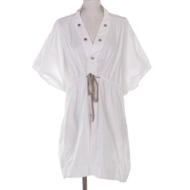 美品◇Rick Owens リックオウエンス RP20S1539 コットン100％ SAIL MINI DRESS ワンピース ホワイト S イタリア製 正規品 レディース