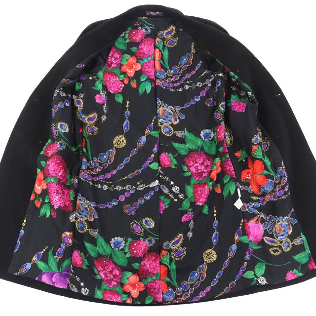 極美品△LEONARD FASHION レオナール ファッション カシミヤ100％ 裏地 