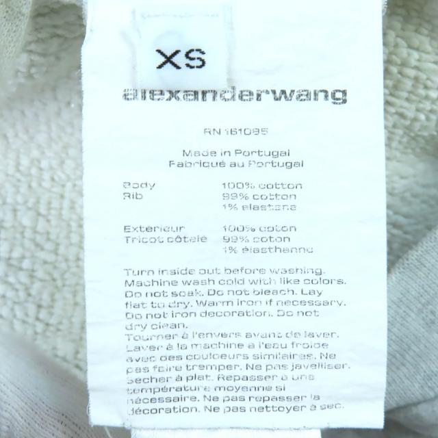 【ドンドン見直し】美品△Alexander Wang アレキサンダーワン 23SS UCC1231600 HALF ZIP SWEATSHIRT WITH NY PUFF GRAPHIC XS グレー_4