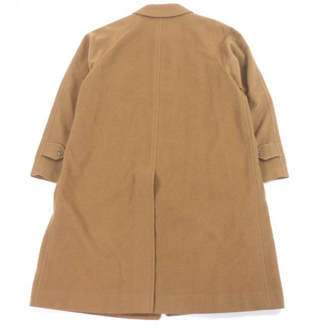 美品□Burberrys バーバリー ヴィンテージ ウール カシミヤ フライフロント ステンカラーコート ロングコート ベージュ 94-175-6 メンズ_3