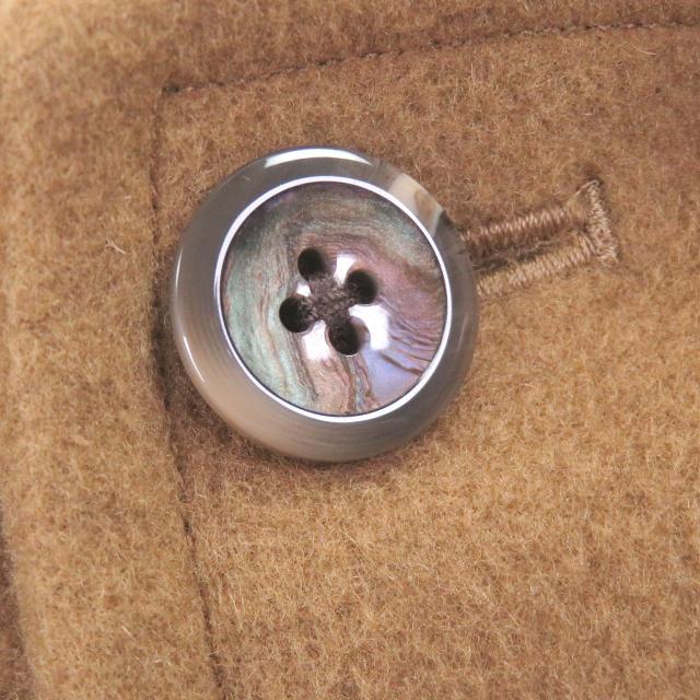 美品□Burberrys バーバリー ヴィンテージ ウール カシミヤ フライフロント ステンカラーコート ロングコート ベージュ 94-175-6 メンズ_4