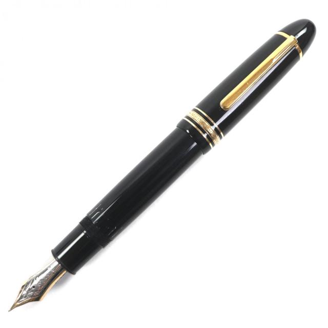 良品▼MONTBLANC モンブラン マイスターシュテュック 149 ペン先14K Fニブ ホワイトスター 万年筆 ブラック ゴールド ドイツ製 メンズ