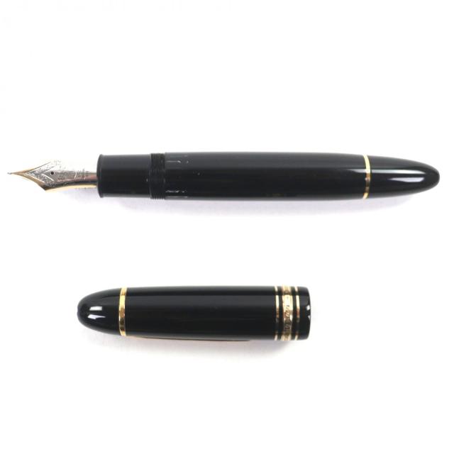 良品▼MONTBLANC モンブラン マイスターシュテュック 149 ペン先14K Fニブ ホワイトスター 万年筆 ブラック ゴールド ドイツ製 メンズ_2
