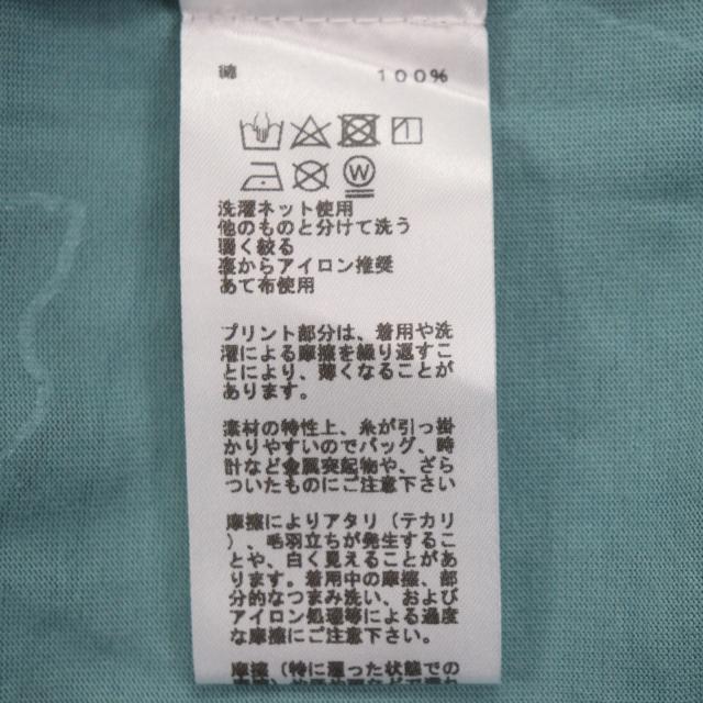 美品▼HERMES エルメス 22SS 21-5757 カヴァルカード コットン100% クルーネック ショートスリーブ 半袖Ｔシャツ ブルー M 正規品 メンズ_5
