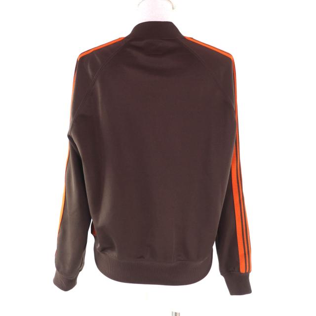 極美品★Needles ニードルス PU1589 ロゴ刺繍入り サイドライン ZIP UP トラック ジャケット ブラウン オレンジ 2 日本製 正規品_2