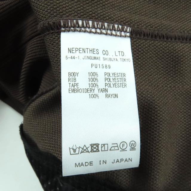 極美品★Needles ニードルス PU1589 ロゴ刺繍入り サイドライン ZIP UP トラック ジャケット ブラウン オレンジ 2 日本製 正規品_8