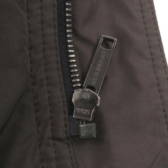 美品□BURBERRY LONDON バーバリーロンドン 裏ノバチェック柄 中綿ライナー付き フーデッド ナイロンコート ブラウン M 正規品 メンズ_4