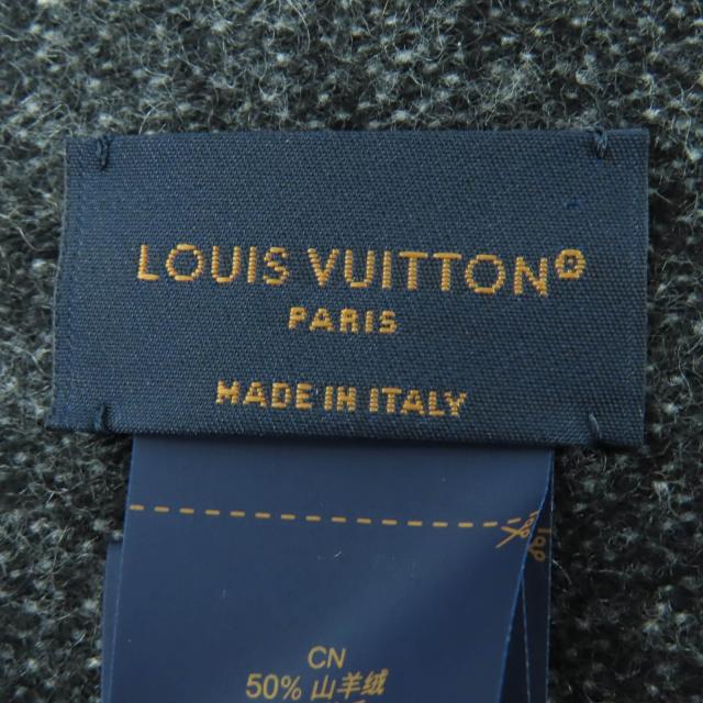 極美品☆LOUIS VUITTON ルイヴィトン 2022年製 M75900 マフラー･モノグラム グラディエント カシミヤ マフラー グレー ブラック 正規品_5