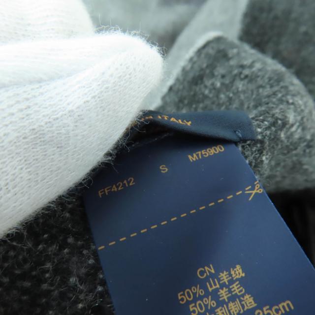 極美品☆LOUIS VUITTON ルイヴィトン 2022年製 M75900 マフラー･モノグラム グラディエント カシミヤ マフラー グレー ブラック 正規品_6