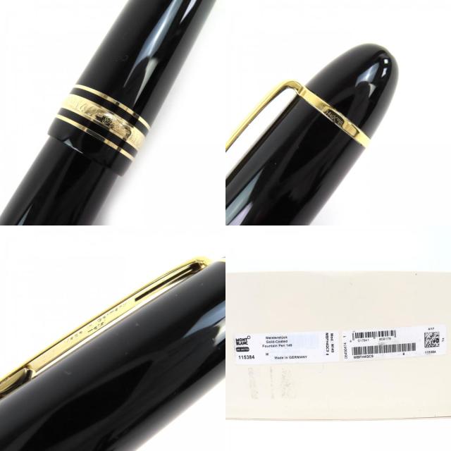美品△MONTBLANC モンブラン マイスターシュテュック 149 Pix ペン先18K Mニブ 万年筆 ブラック ゴールド 箱・ケース付 ドイツ製 メンズ_9