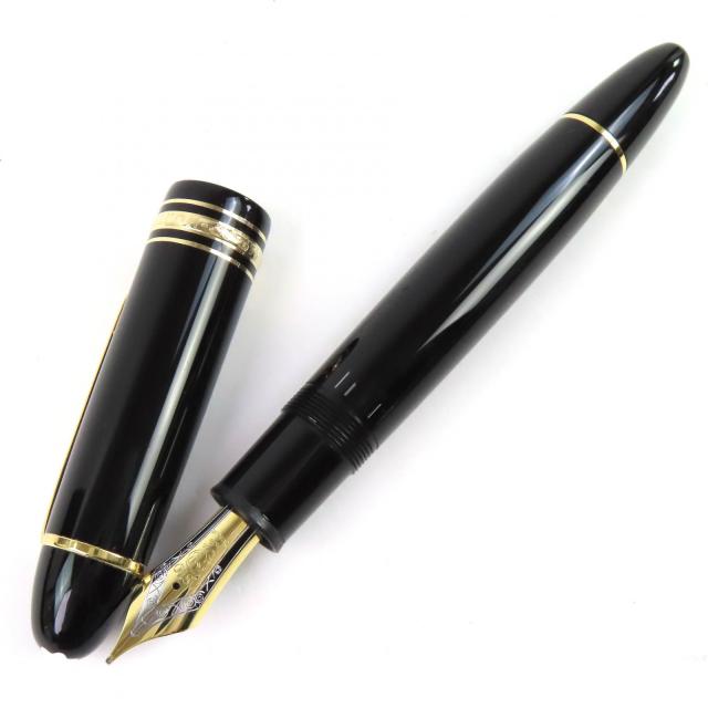 美品△MONTBLANC モンブラン マイスターシュテュック 149 Pix ペン先18K Mニブ 万年筆 ブラック ゴールド 箱・ケース付 ドイツ製 メンズ_3