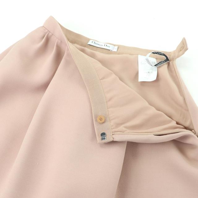 極美品☆Christian Dior クリスチャンディオール 311J09B1166 ウール シルク フレアスカート ミニスカート ピンク 38 伊製 正規品_3