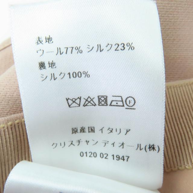 極美品☆Christian Dior クリスチャンディオール 311J09B1166 ウール シルク フレアスカート ミニスカート ピンク 38 伊製 正規品_7