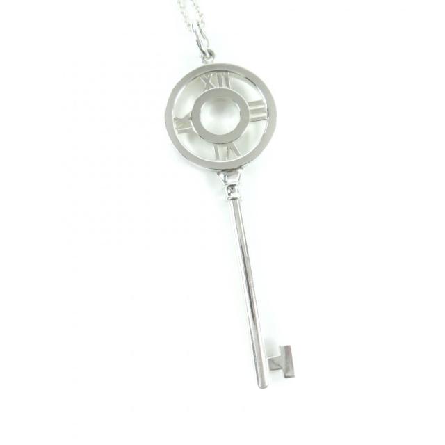 美品★TIFFANY&Co. ティファニー AG925 アトラスキー ネックレス ペンダント アクセサリー シルバー 重量6.9g レディース