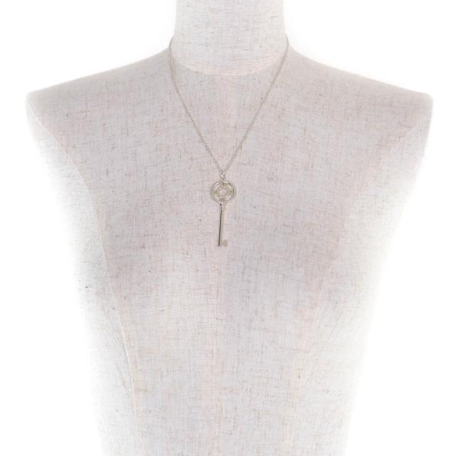 美品★TIFFANY&amp;Co. ティファニー AG925 アトラスキー ネックレス ペンダント アクセサリー シルバー 重量6.9g レディース_2