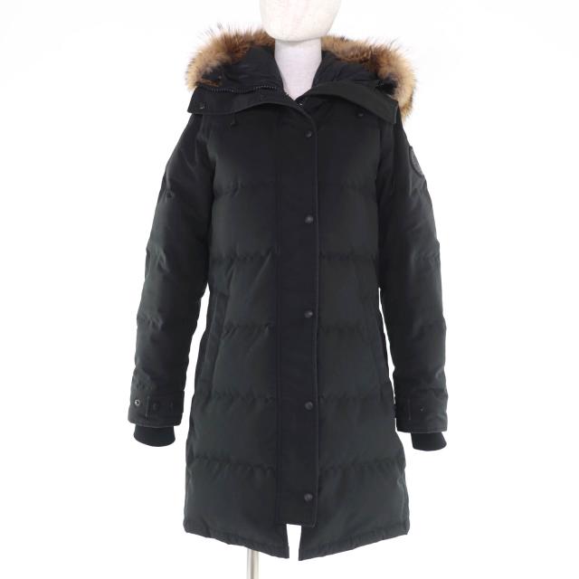 良品☆CANADA GOOSE カナダグース 3802L ブラックレーベル SHELBURNE PARKA シェルバーンパーカ ダウンコート ブラック S/P 正規品