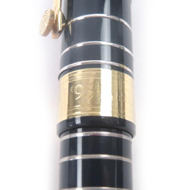 良品□OMAS オマス ヴィンテージ マルコーニ ペン先18K Mニブ 1995年 4000本限定 Limited Edition 万年筆 ネイビー ゴールド シルバー_6