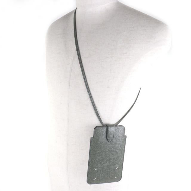 極美品□Maison Margiela 11 メゾンマルジェラ11 S56UI0226 レザー 4ステッチ ストラップ付 スマホポーチ フォンホルダー イタリア製_2
