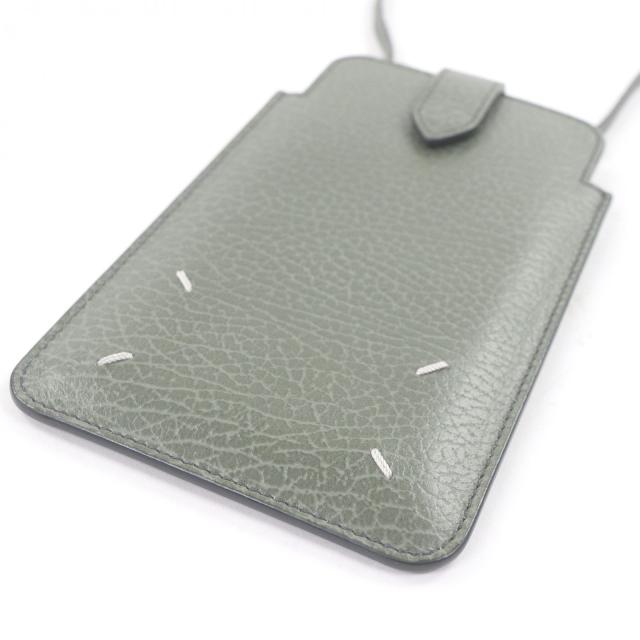 極美品□Maison Margiela 11 メゾンマルジェラ11 S56UI0226 レザー 4ステッチ ストラップ付 スマホポーチ フォンホルダー イタリア製_5