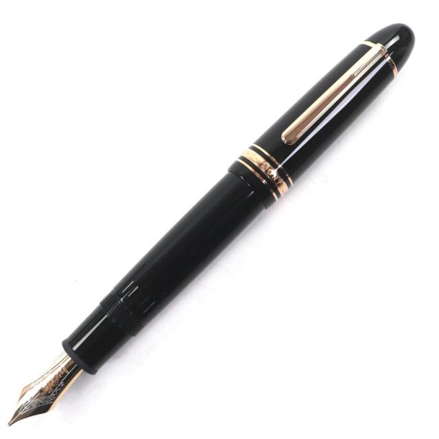 極美品▼MONTBLANC モンブラン マイスターシュテュック 149 ペン先14K Bニブ ホワイトスター 万年筆 ブラック レッドゴールド 箱付き