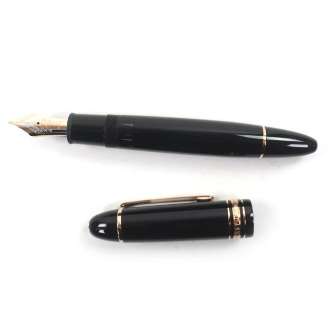 極美品▼MONTBLANC モンブラン マイスターシュテュック 149 ペン先14K Bニブ ホワイトスター 万年筆 ブラック レッドゴールド 箱付き_3