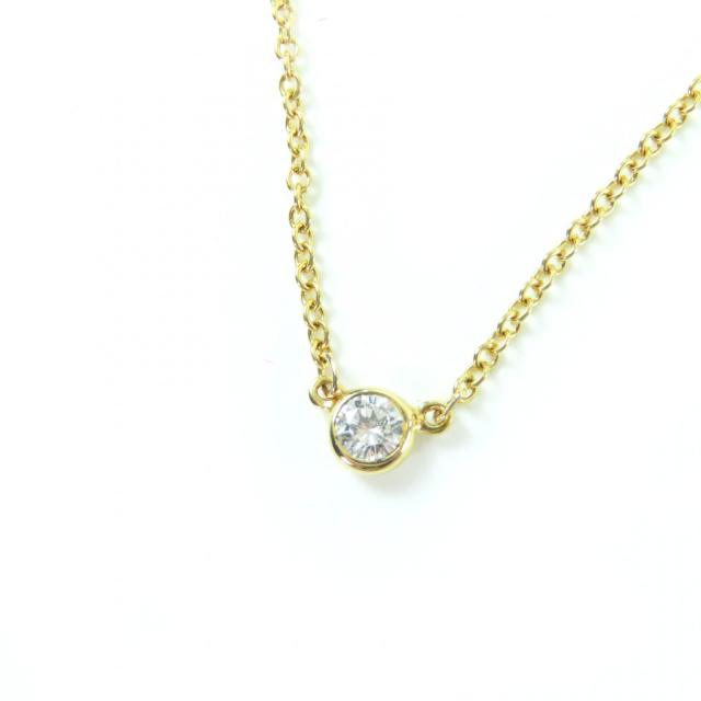 美品☆TIFFANY&Co. ティファニー バイ ザ ヤード シングル ダイヤモンド ペンダント 18K 0.05ct K18/750(YG) 直径約3.5mm 重量1.83g