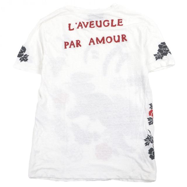 美品□GUCCI グッチ 431278 リネン100％ シーサー 和柄 ヴィンテージ加工 バック刺繍 半袖Ｔシャツ ホワイト XS イタリア製 正規品 希少_2