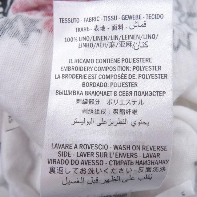 美品□GUCCI グッチ 431278 リネン100％ シーサー 和柄 ヴィンテージ加工 バック刺繍 半袖Ｔシャツ ホワイト XS イタリア製 正規品 希少_7