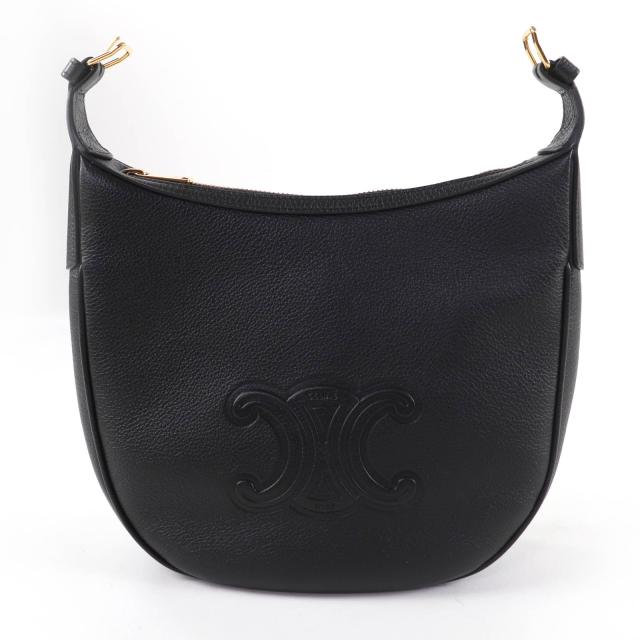 極美品☆CELINE セリーヌ 11725 キュイルトリオンフ エロイズ スモール レザー 2WAY ハンドバッグ ショルダーバッグ ブラック 保存袋付